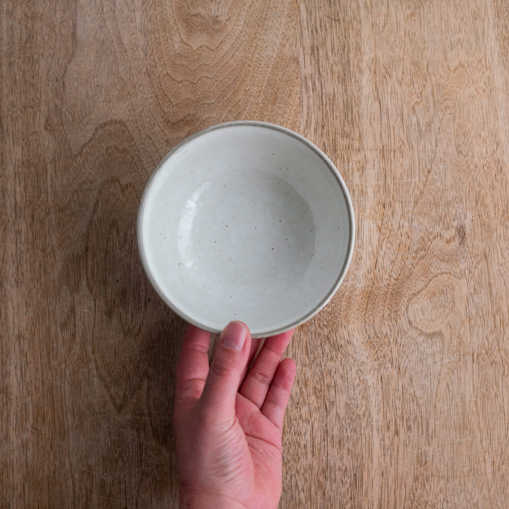 粉引ブラウンライン 碗小 -器市-