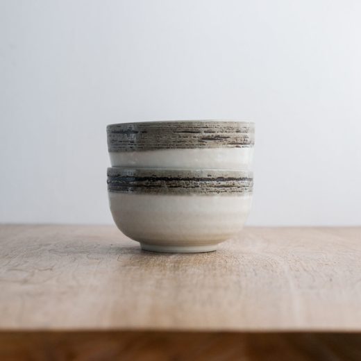 粉引ブラウンライン 碗小 -器市-