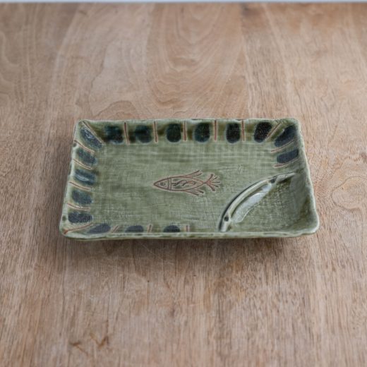 【WEB限定】織部魚紋 刺身皿 -器市-