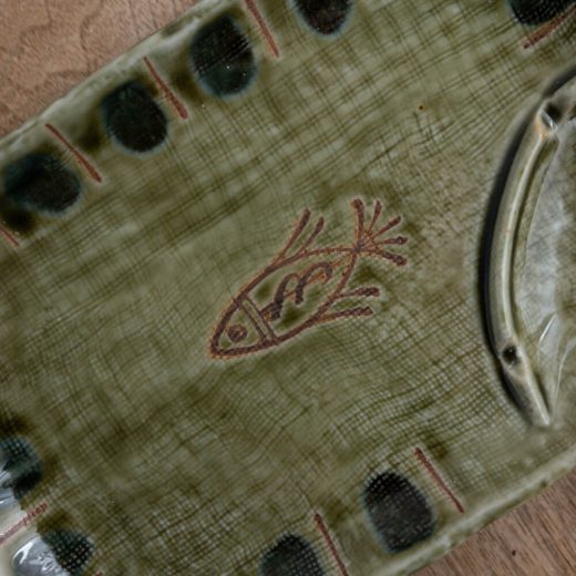 【WEB限定】織部魚紋 刺身皿 -器市-