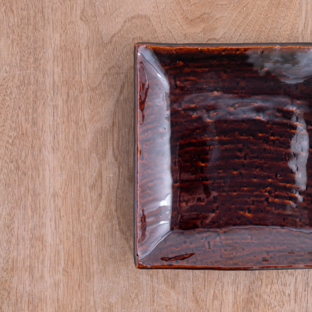 【WEB限定】17cm角皿 アメ -器市-