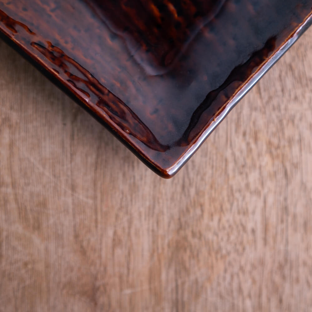 【WEB限定】17cm角皿 アメ -器市-