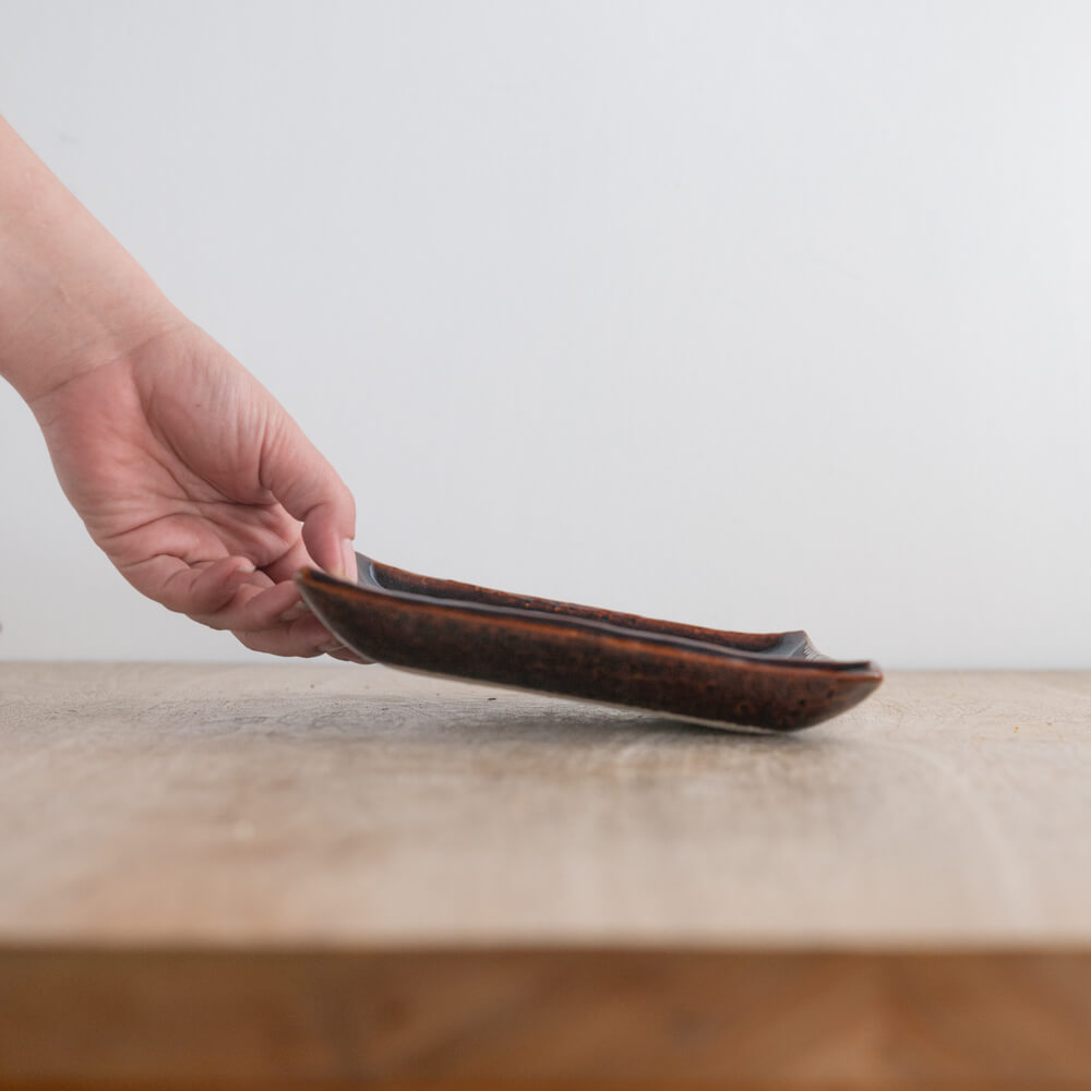 【WEB限定】17cm角皿 アメ -器市-