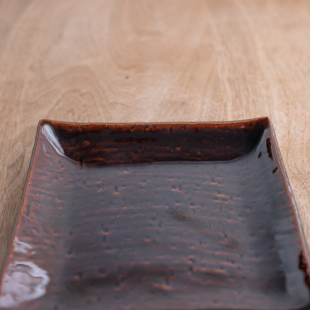 【WEB限定】17cm角皿 アメ -器市-