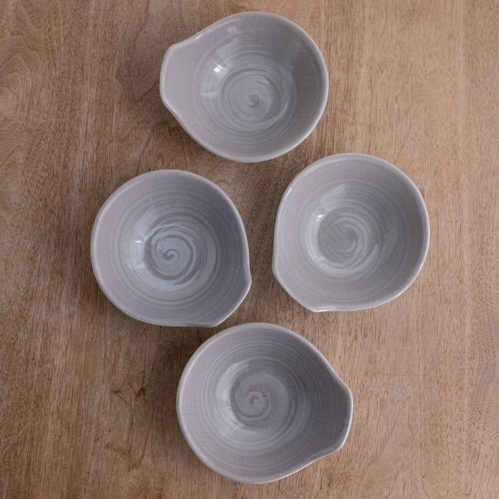 うず粉引グレー呑水 -器市-