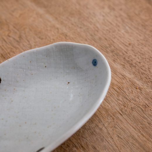 【WEB限定】白彩ドット小判深皿 -器市-