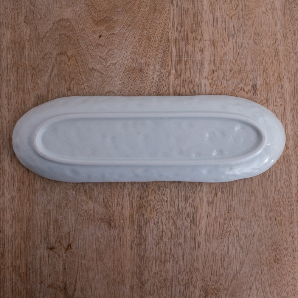 【WEB限定】白彩ドット小判深皿 -器市-