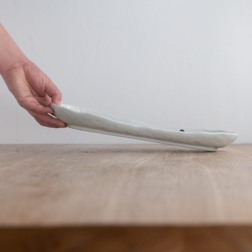 【WEB限定】白彩ドット小判深皿 -器市-