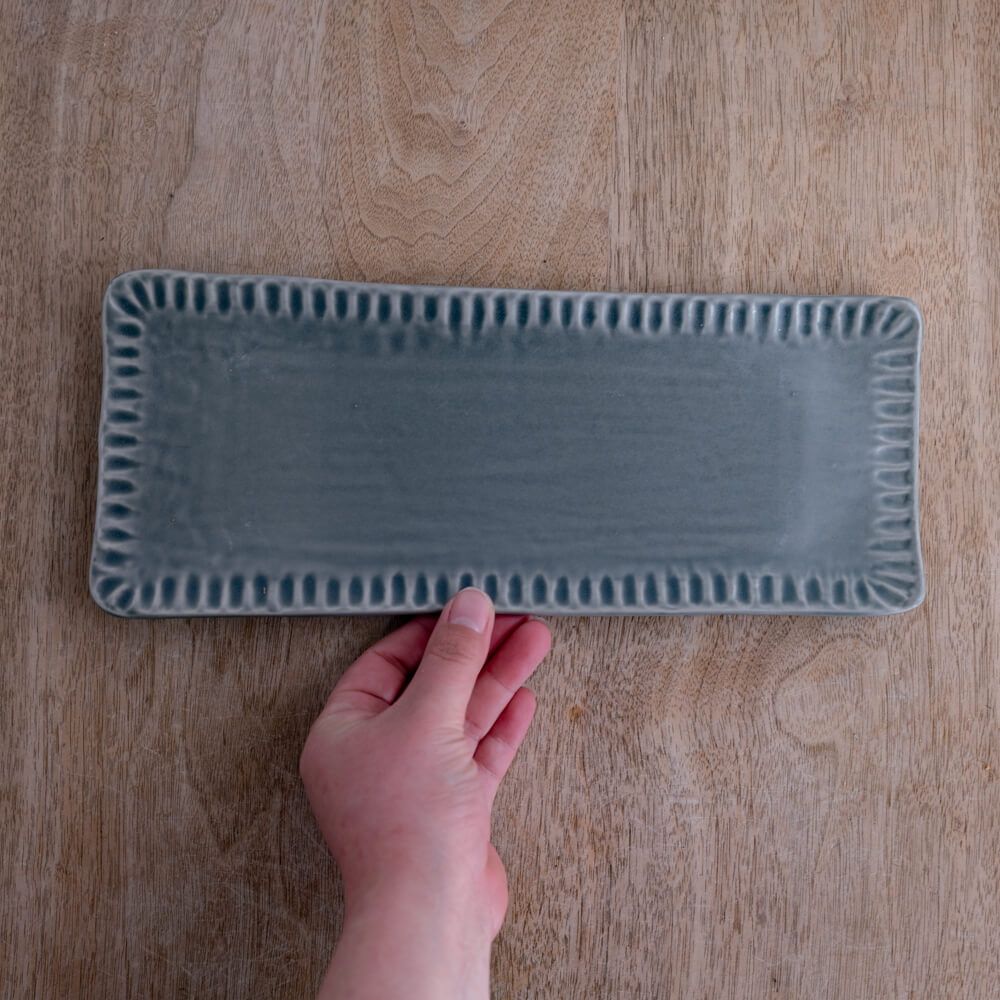 MINO 削ぎ サンマ皿 GY -器市-