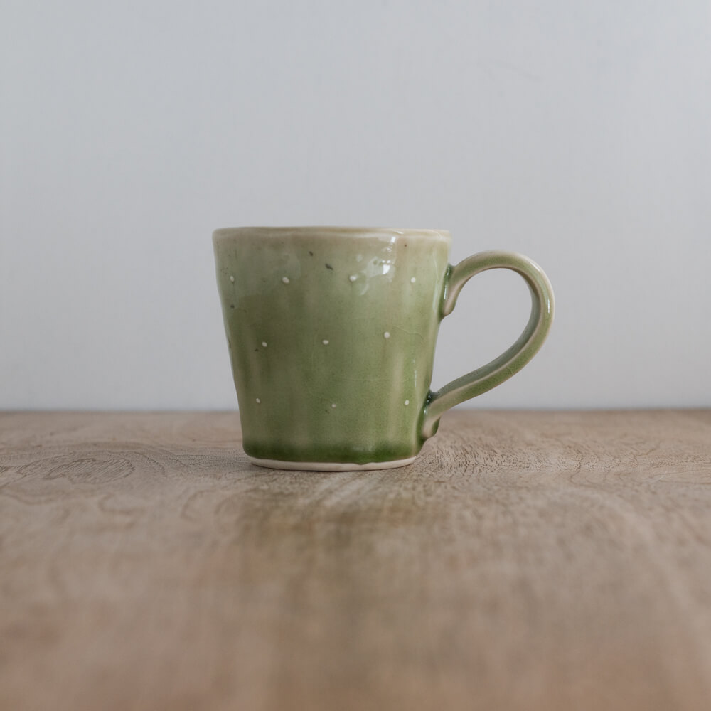 白ドットマグ 翡翠 -器市-