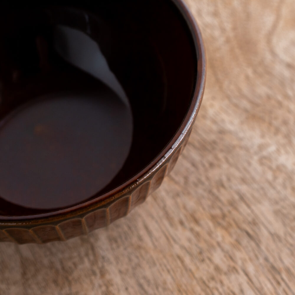 【WEB限定】しのぎ軽量茶碗 アメ -器市-