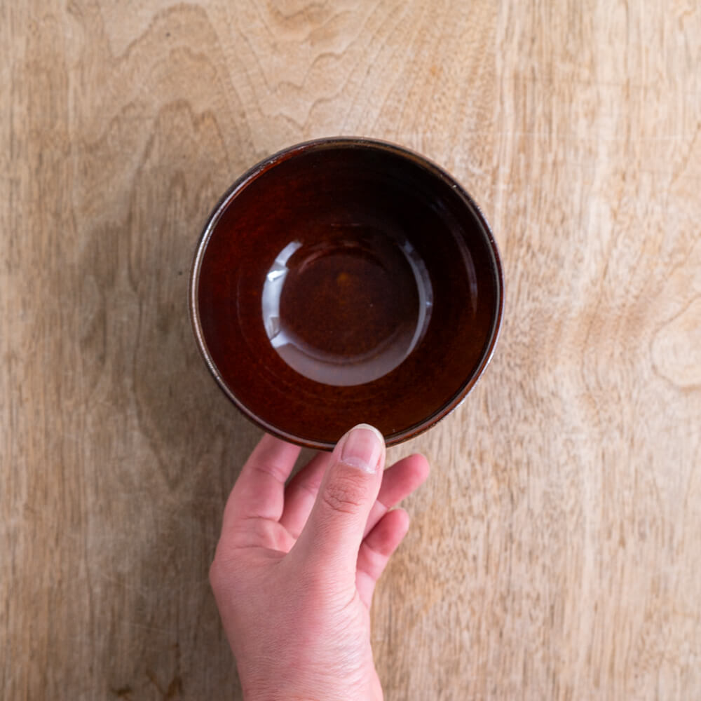 【WEB限定】しのぎ軽量茶碗 アメ -器市-