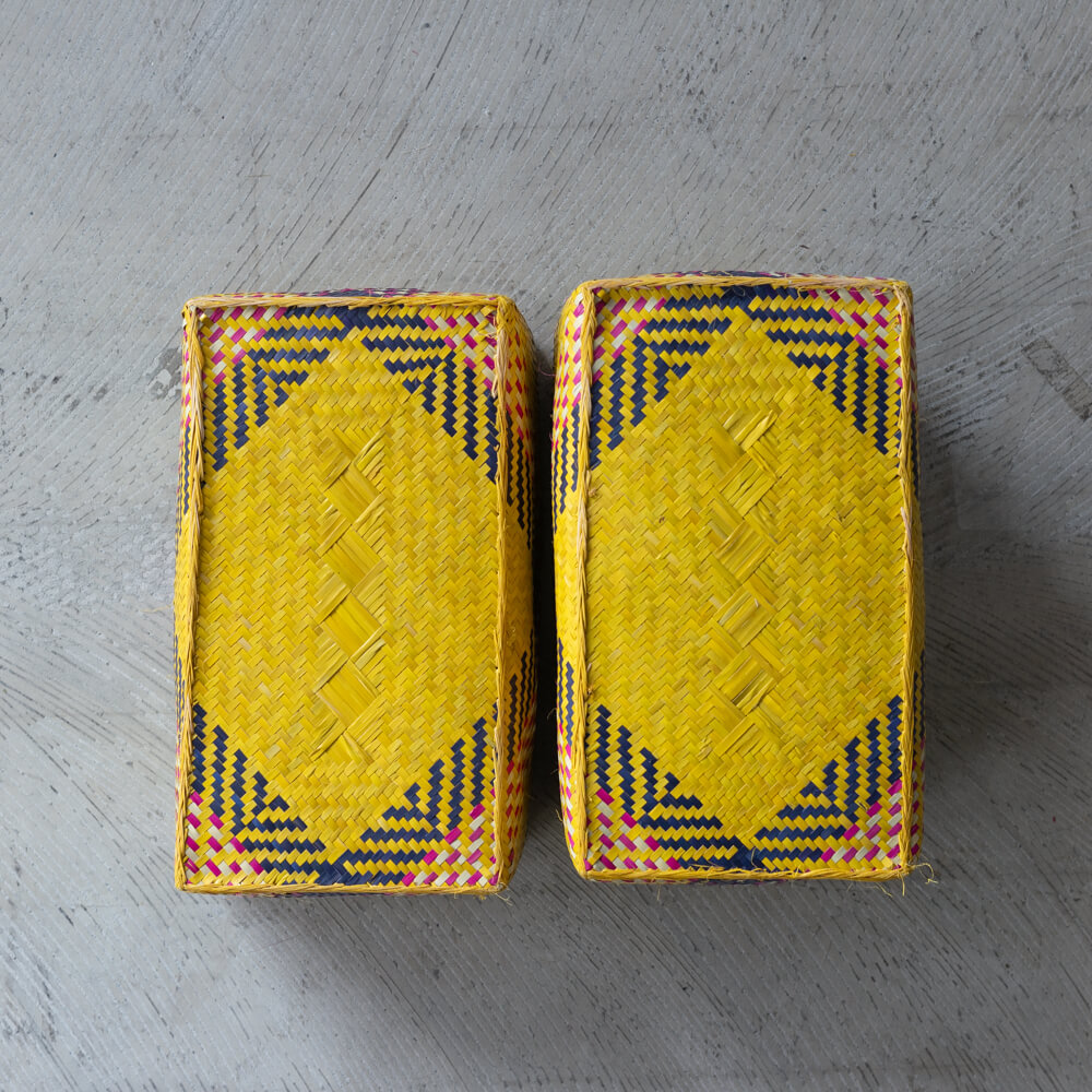 チヒ カラフル長方形箱 (蓋付) M【E】