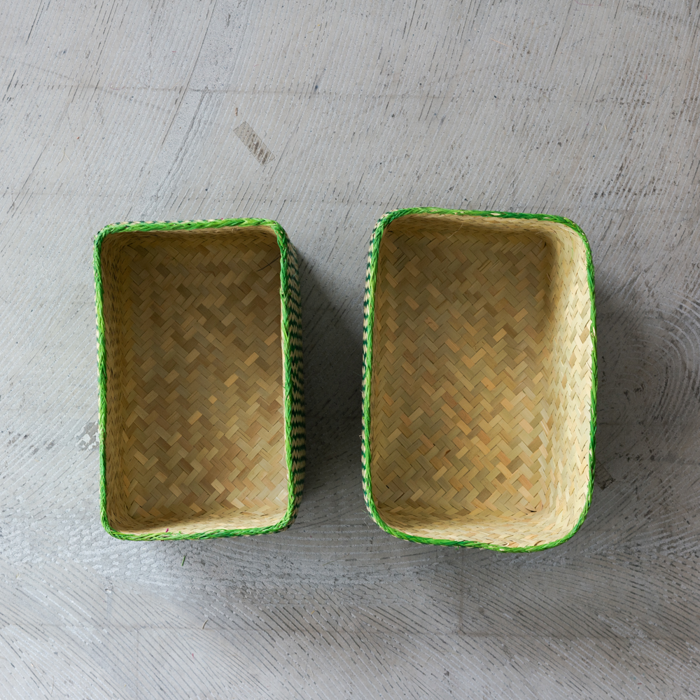 チヒ カラフル長方形箱 (蓋付) M【D】