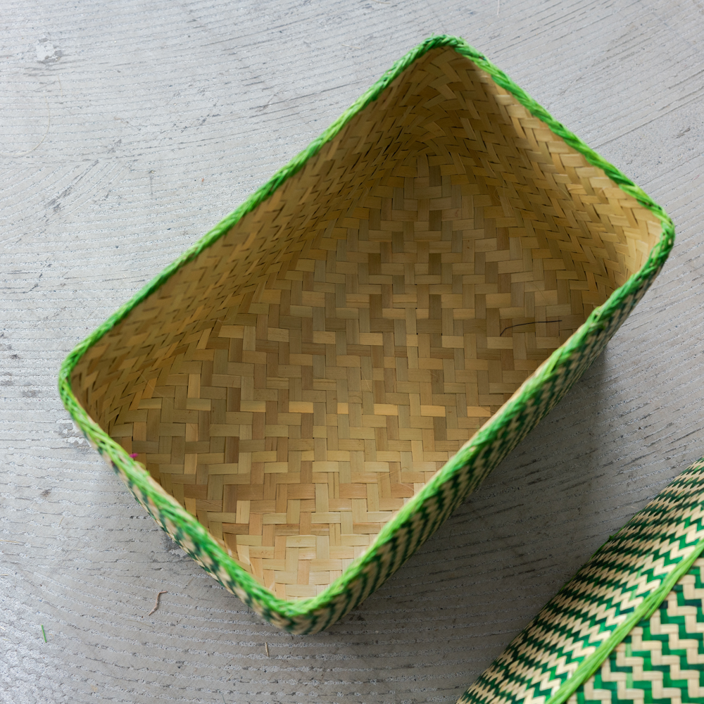 チヒ カラフル長方形箱 (蓋付) M【D】