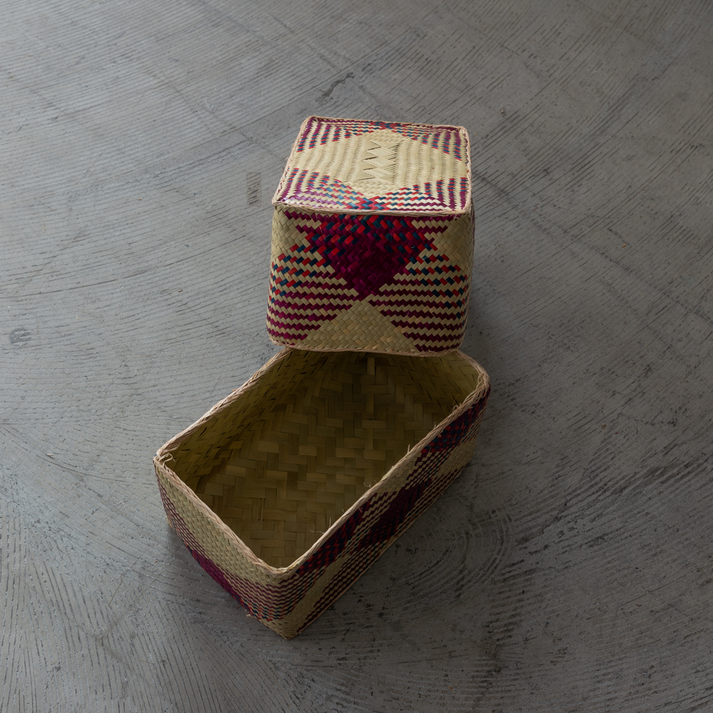 チヒ カラフル長方形箱 (蓋付) M【A】