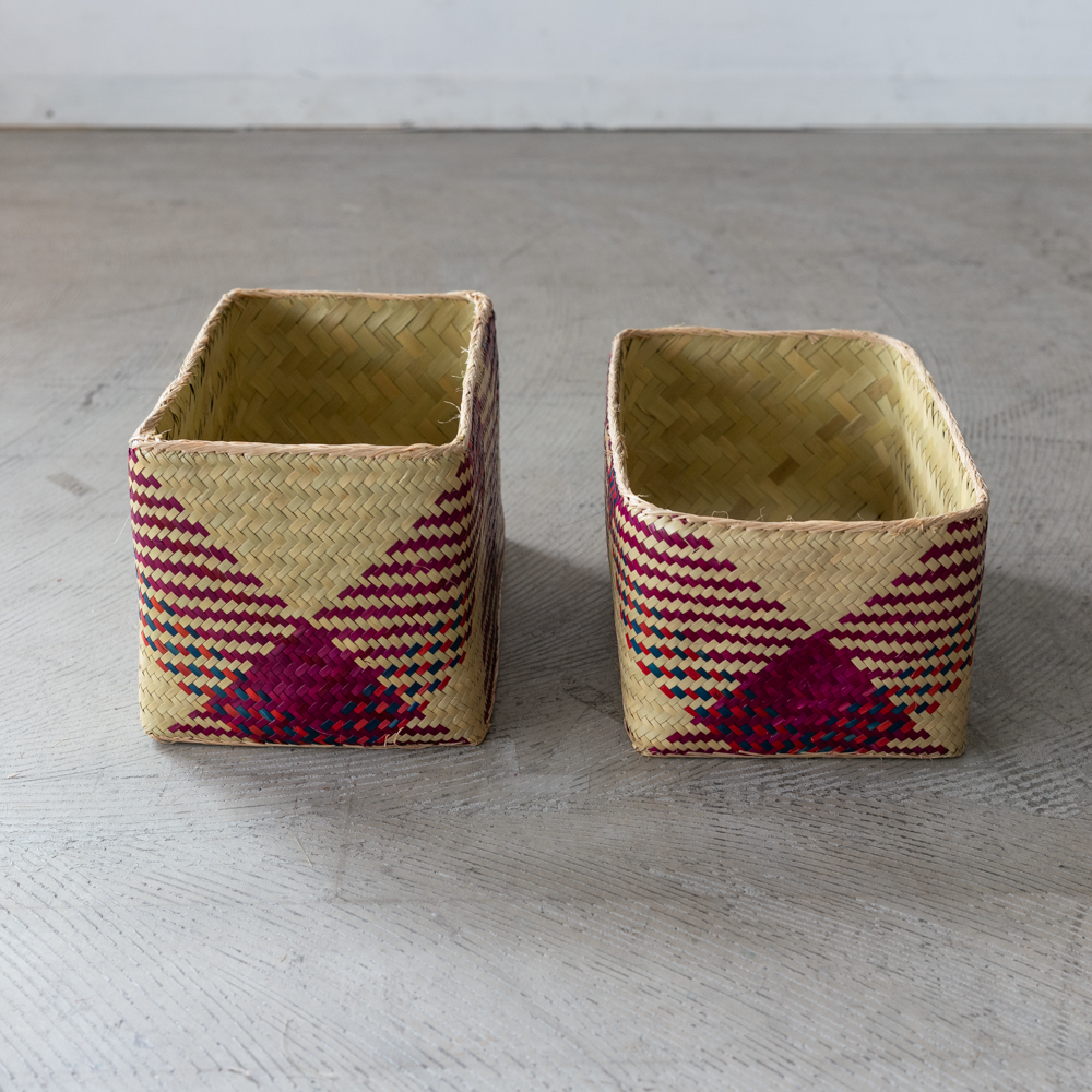 チヒ カラフル長方形箱 (蓋付) M【A】