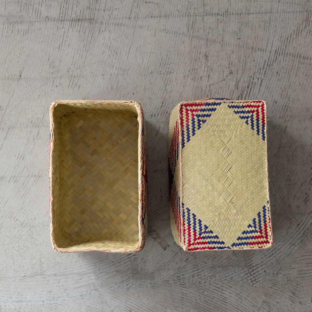 チヒ カラフル長方形箱 (蓋付) M【H】