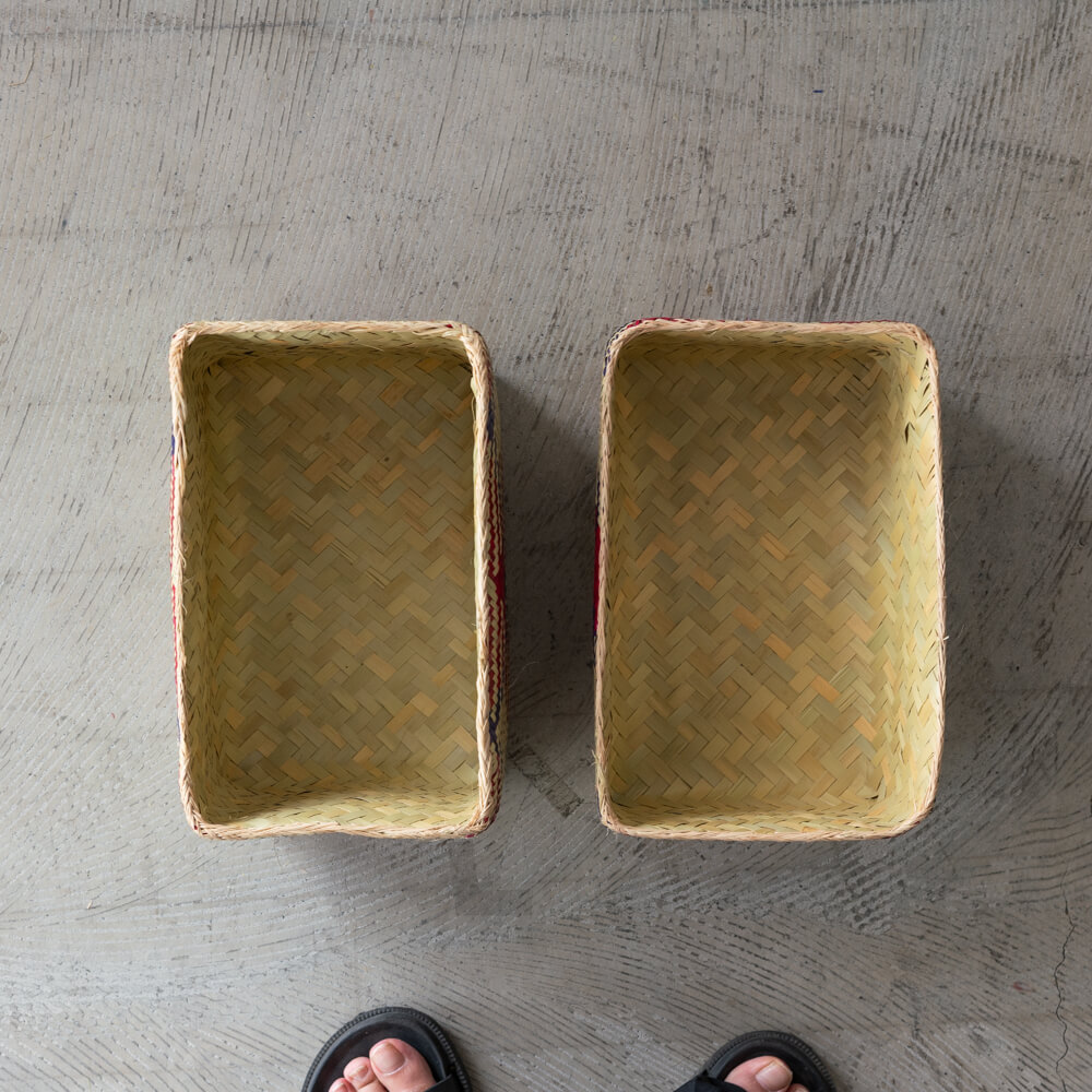 チヒ カラフル長方形箱 (蓋付) M【H】