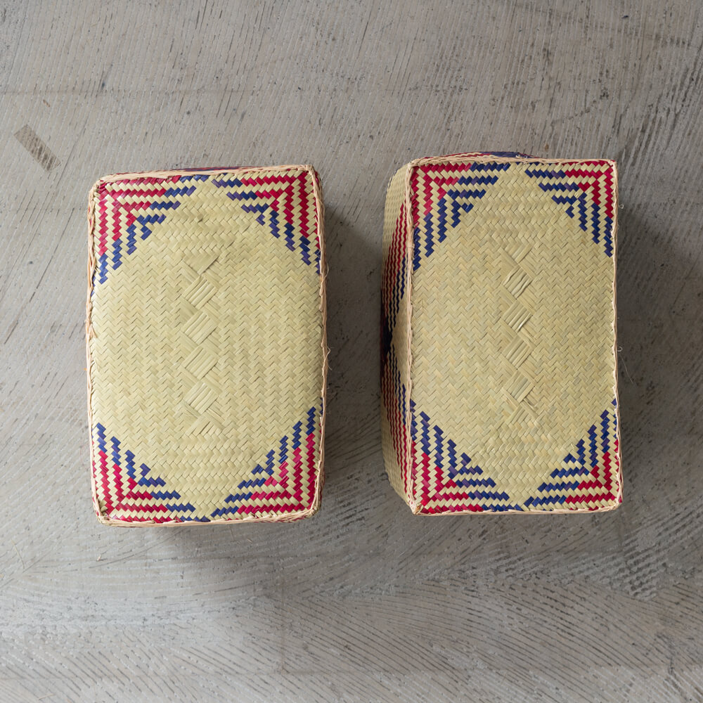 チヒ カラフル長方形箱 (蓋付) M【H】