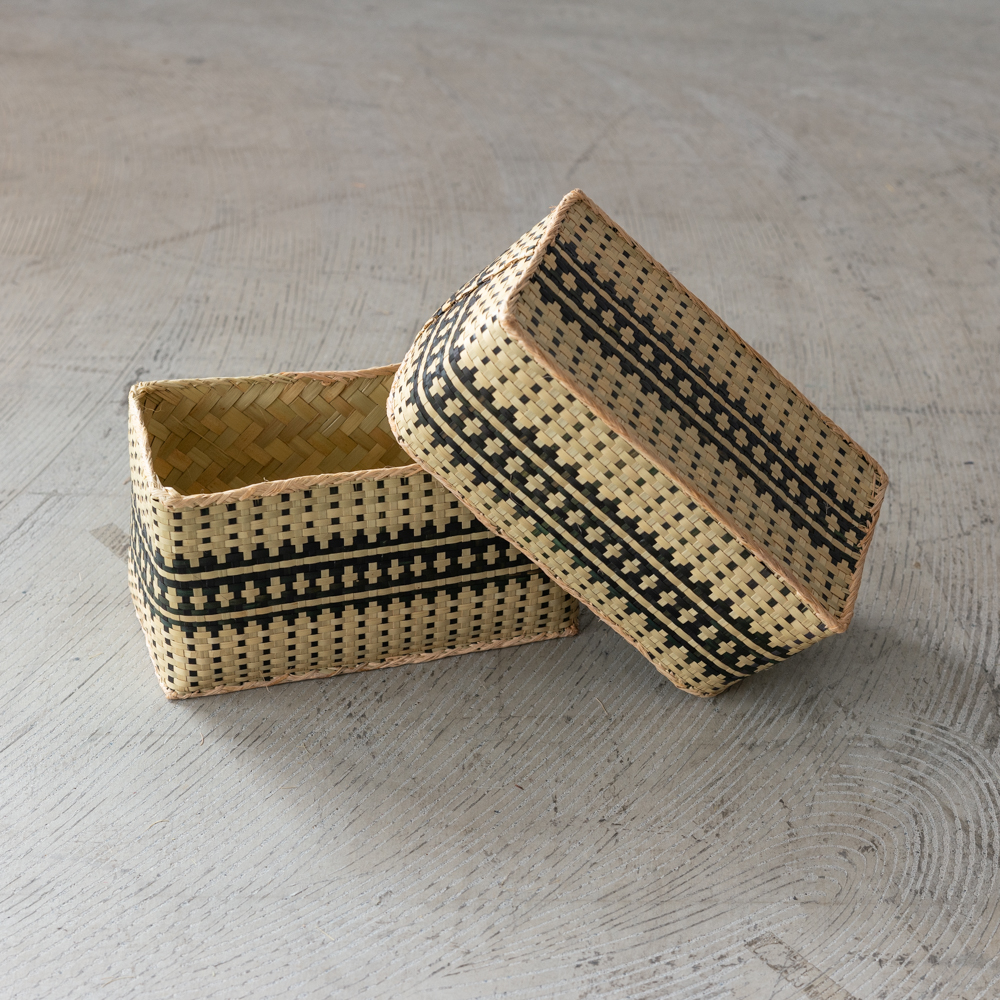 チヒ カラフル長方形箱 (蓋付) S 【J】