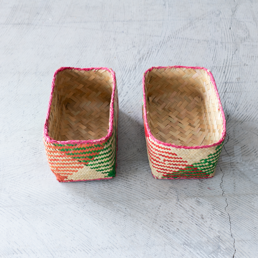 チヒ カラフル長方形箱 (蓋付) S 【H】