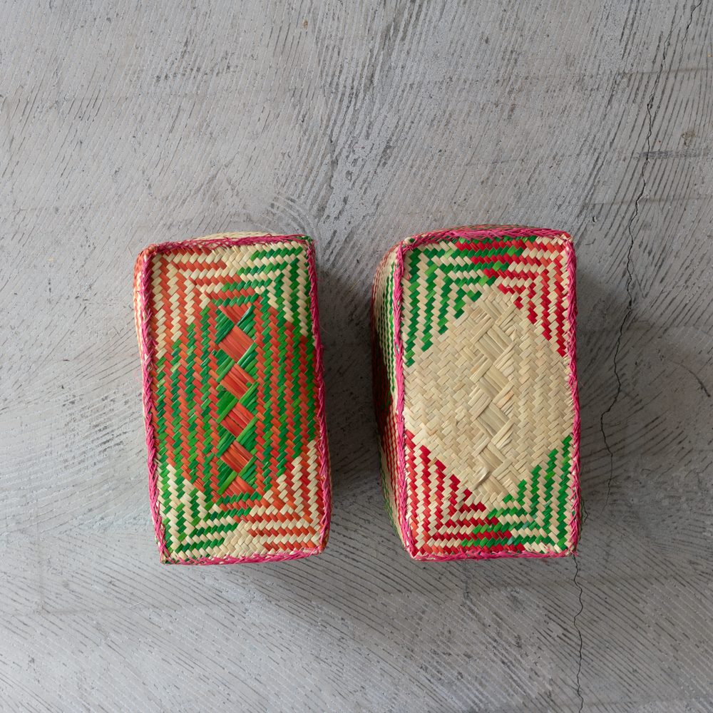 チヒ カラフル長方形箱 (蓋付) S 【H】