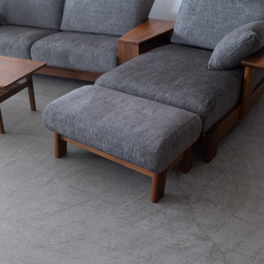 【現品SALE】ナガノインテリア ソファ+サイドテーブルセット（ソファLC617+テーブルLT023）クッション・オットマン付