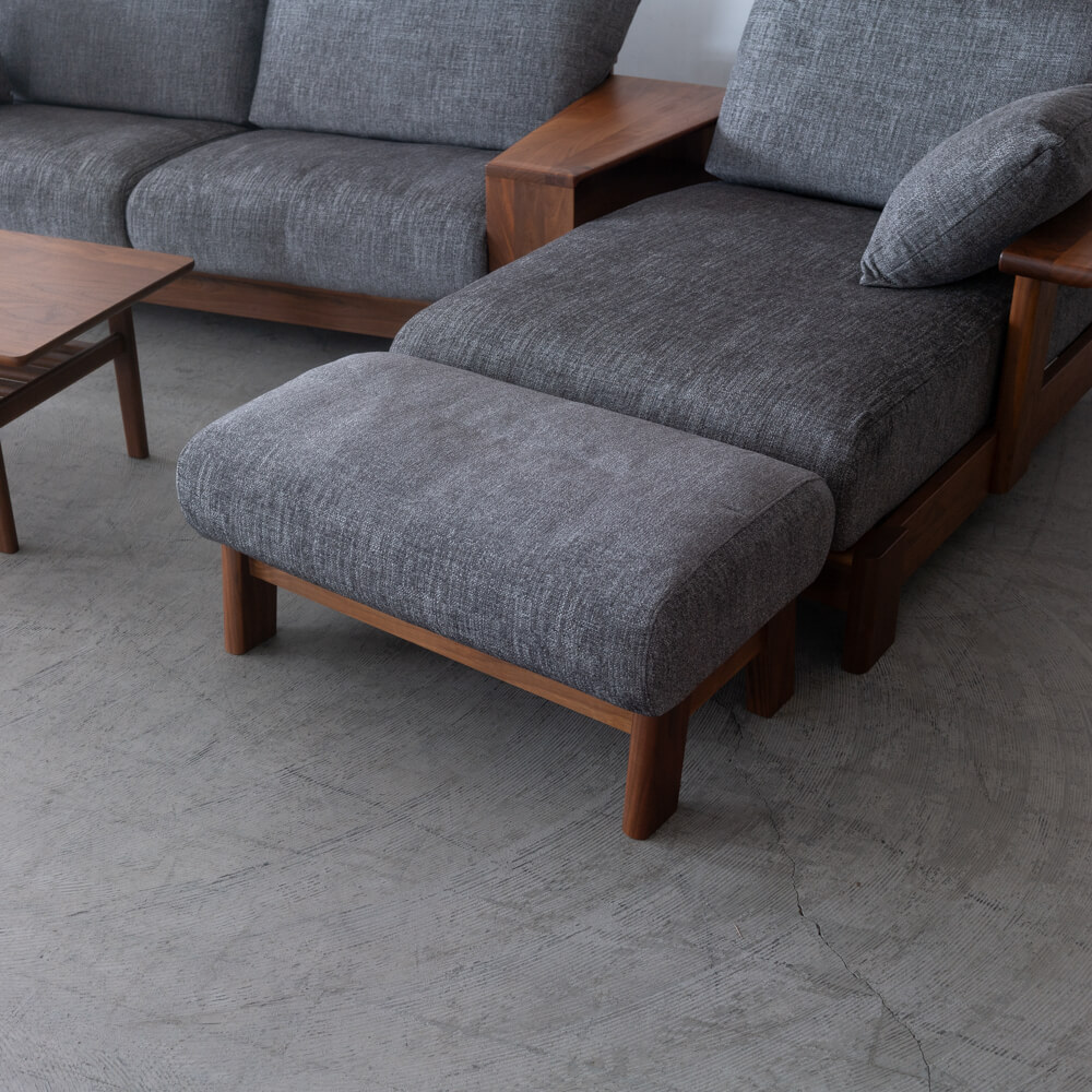 【現品SALE】ナガノインテリア ソファ+サイドテーブルセット（ソファLC617+テーブルLT023）クッション・オットマン付