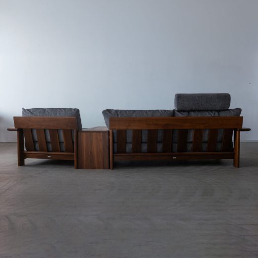 【現品SALE】ナガノインテリア ソファ+サイドテーブルセット（ソファLC617+テーブルLT023）クッション・オットマン付