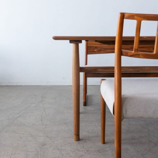 【現品SALE】EDDA ダイニング4点セット LDテーブル DT-33105Q-EL000 + チェア DC30101S-EL0E2 + LDベンチ DC33202S-EL0E2