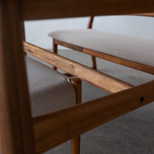 【現品SALE】EDDA ダイニング4点セット LDテーブル DT-33105Q-EL000 + チェア DC30101S-EL0E2 + LDベンチ DC33202S-EL0E2