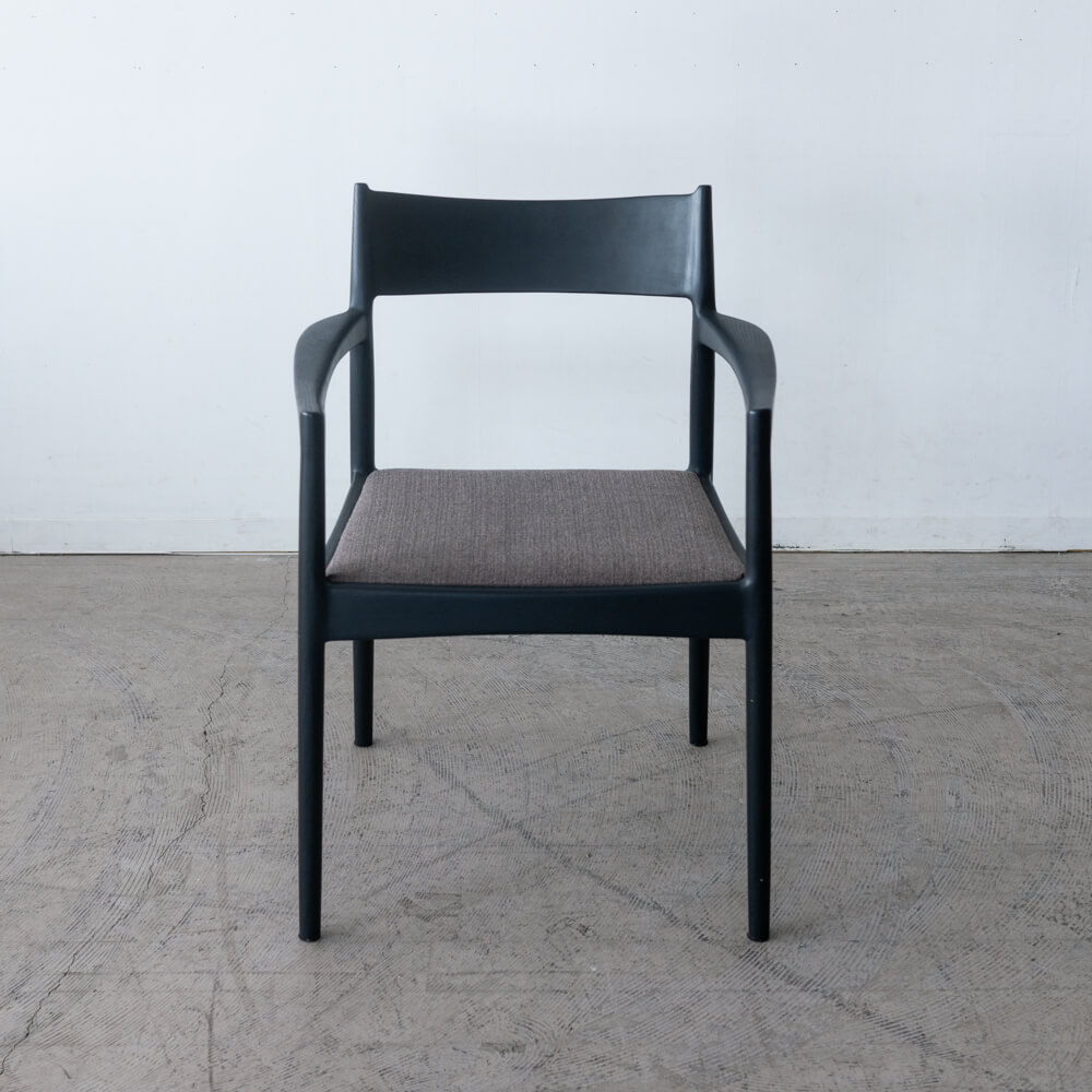 ［現品SALE］MILE_STONE アームチェア type.1 N5（布）BK