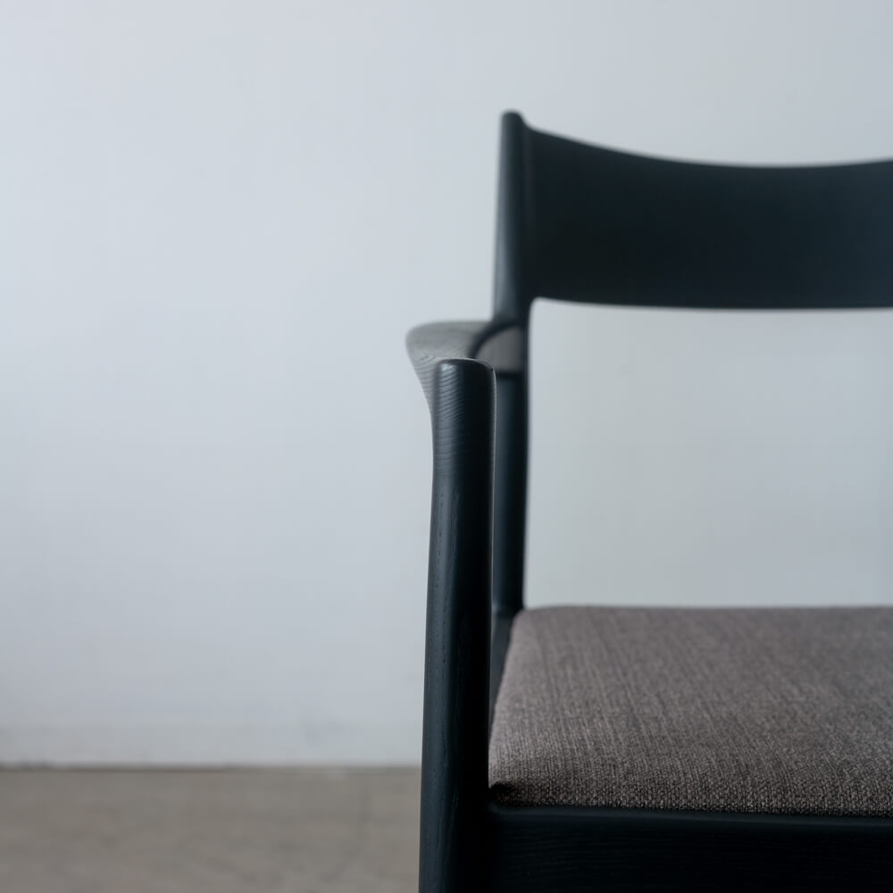 ［現品SALE］MILE_STONE アームチェア type.1 N5（布）BK