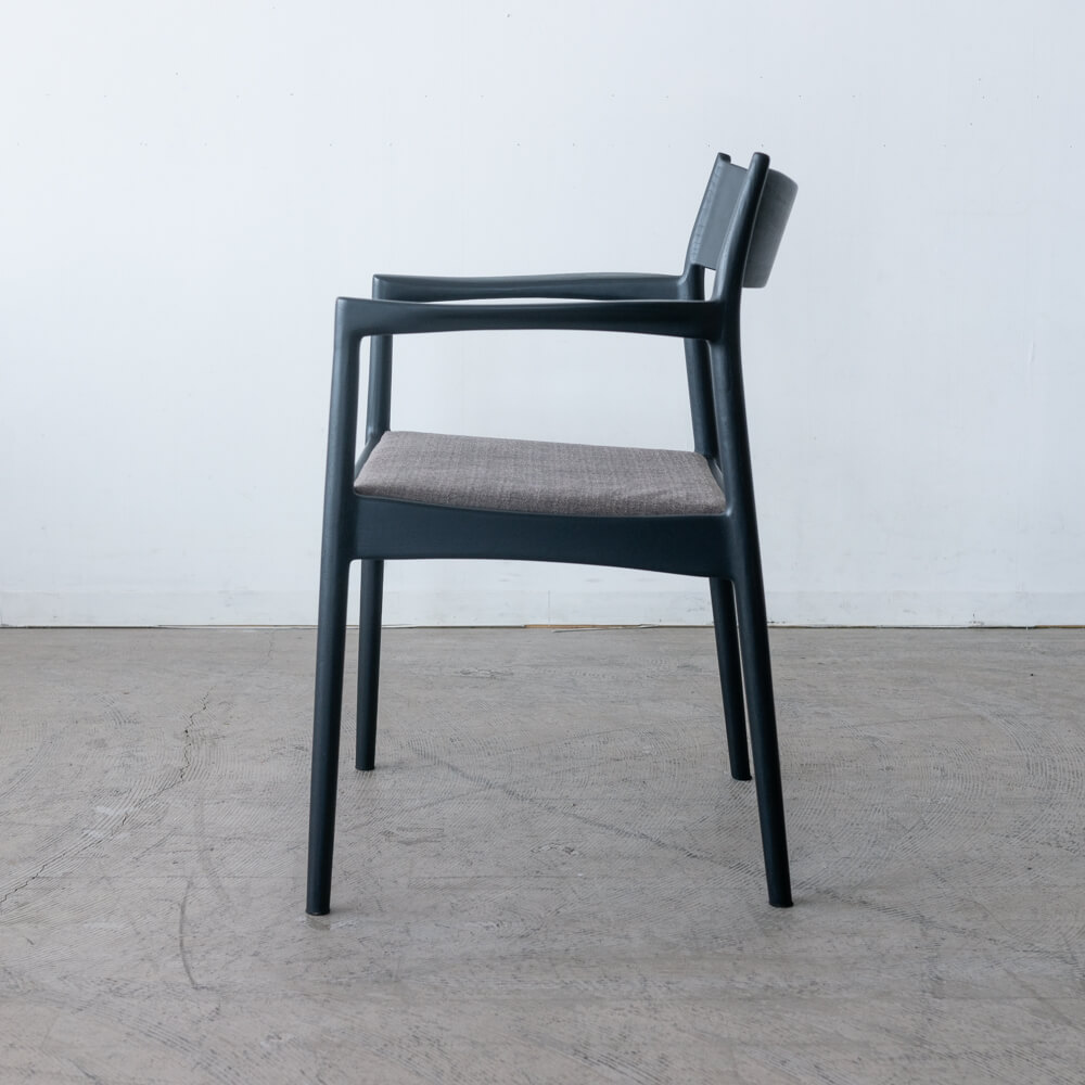［現品SALE］MILE_STONE アームチェア type.1 N5（布）BK