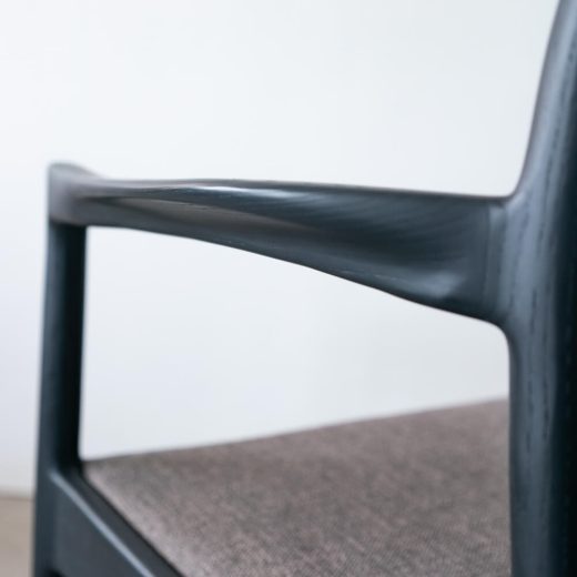 ［現品SALE］MILE_STONE アームチェア type.1 N5（布）BK