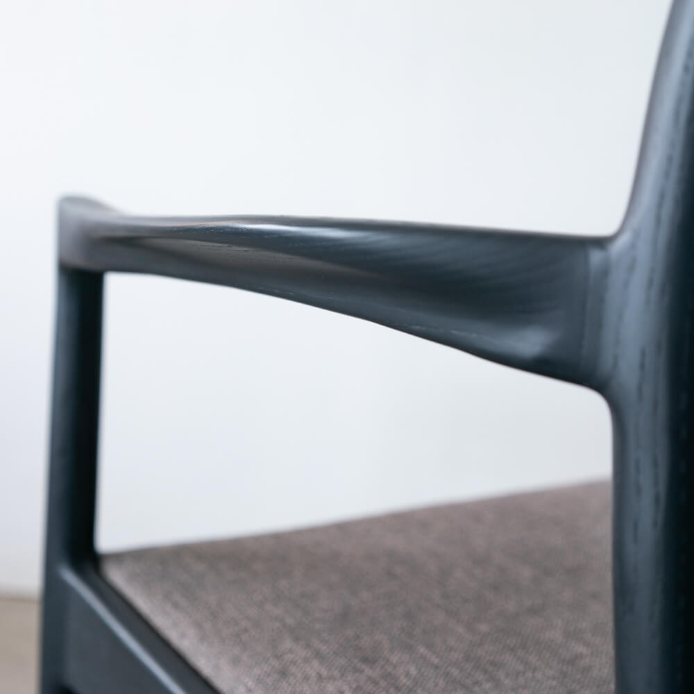 ［現品SALE］MILE_STONE アームチェア type.1 N5（布）BK