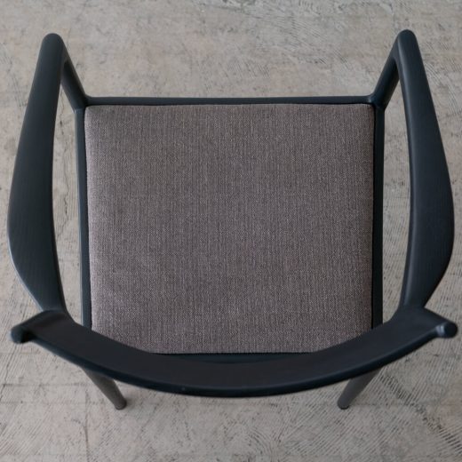 ［現品SALE］MILE_STONE アームチェア type.1 N5（布）BK