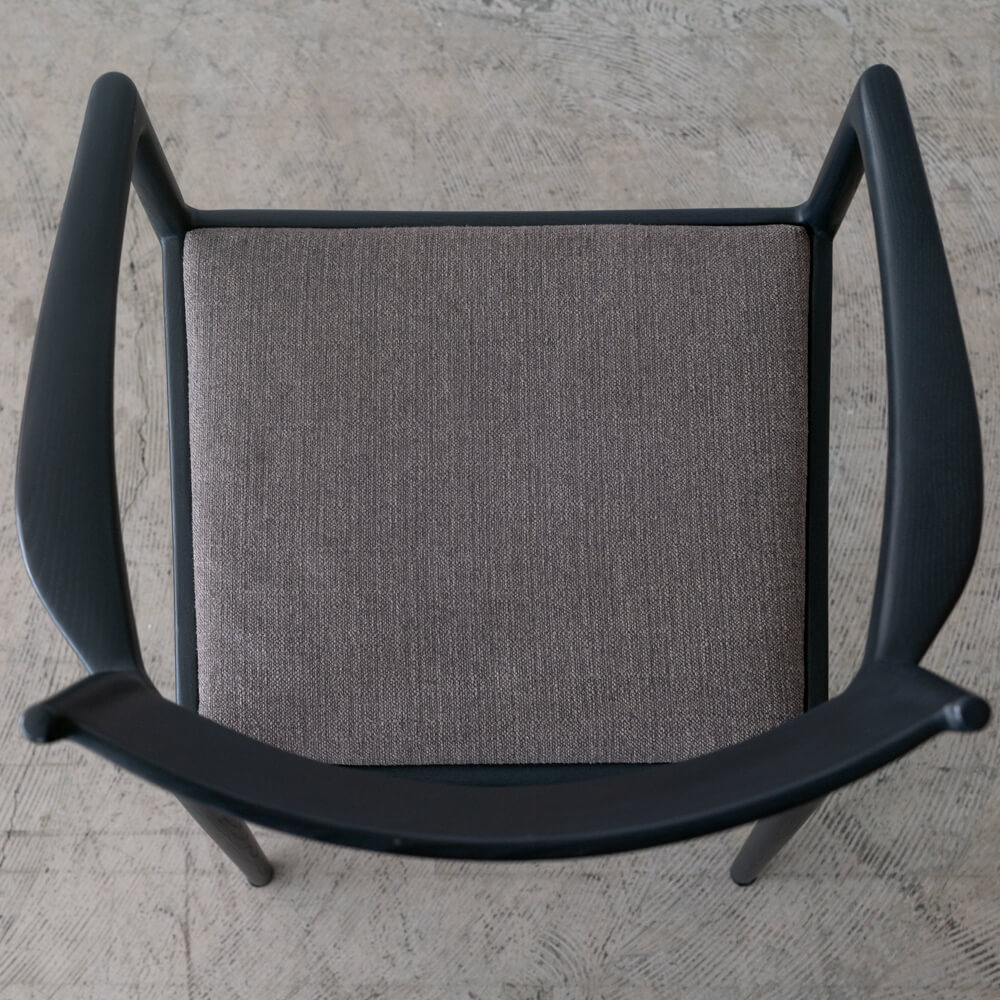 ［現品SALE］MILE_STONE アームチェア type.1 N5（布）BK