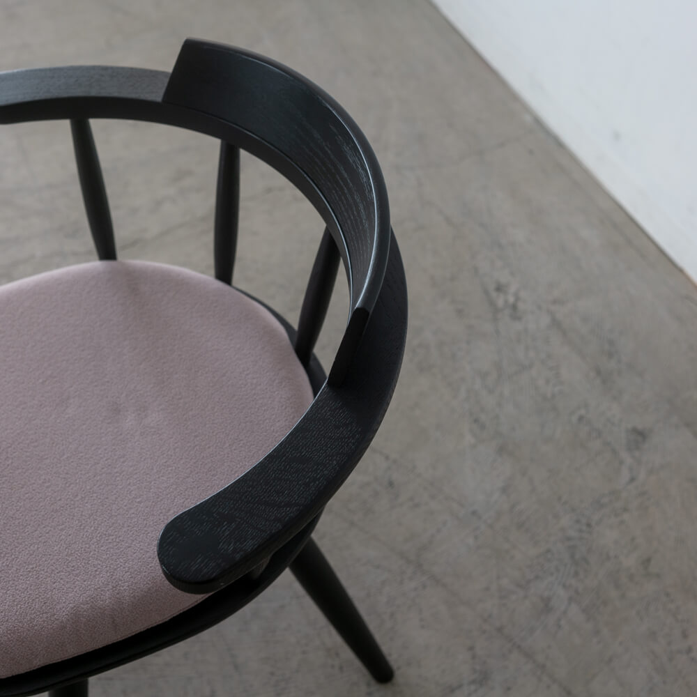 【現品SALE】ダイニングチェア 回転 DC341-0W RO-CG+座クッションAF897(ナガノインテリア)