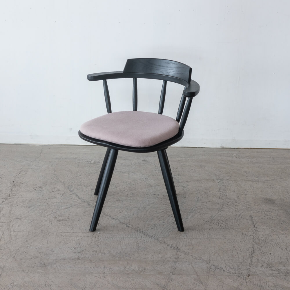 【現品SALE】ダイニングチェア 回転 DC341-0W RO-CG＋座クッションAF897（ナガノインテリア）