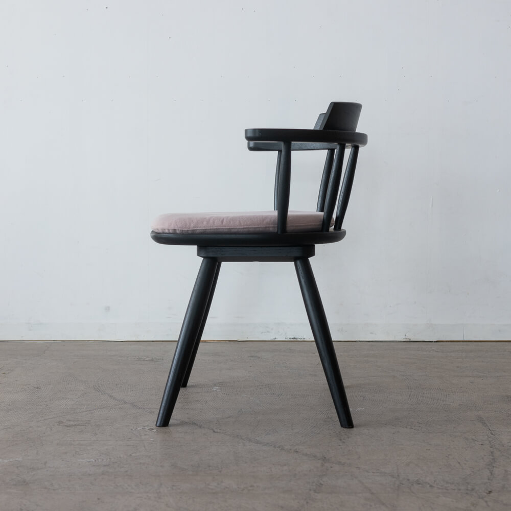 【現品SALE】ダイニングチェア 回転 DC341-0W RO-CG+座クッションAF897(ナガノインテリア)