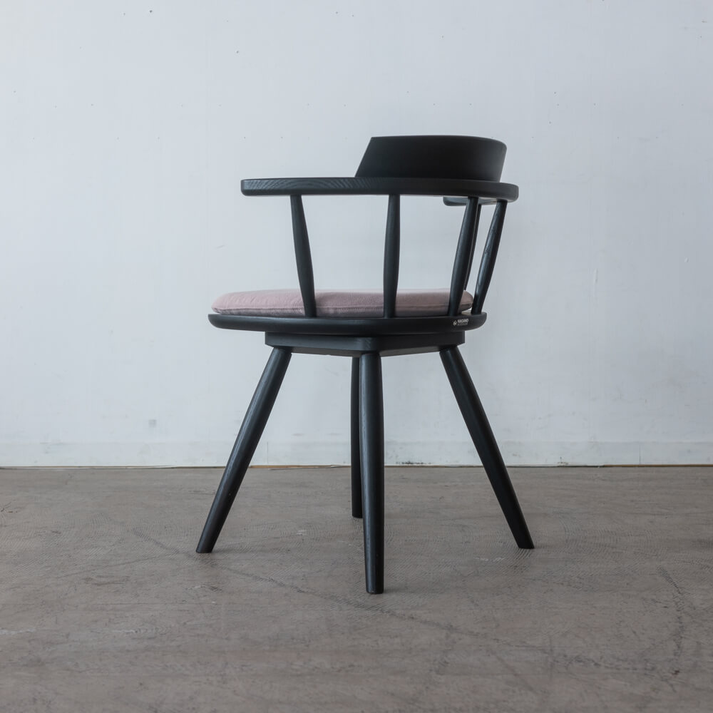 【現品SALE】ダイニングチェア 回転 DC341-0W RO-CG+座クッションAF897(ナガノインテリア)