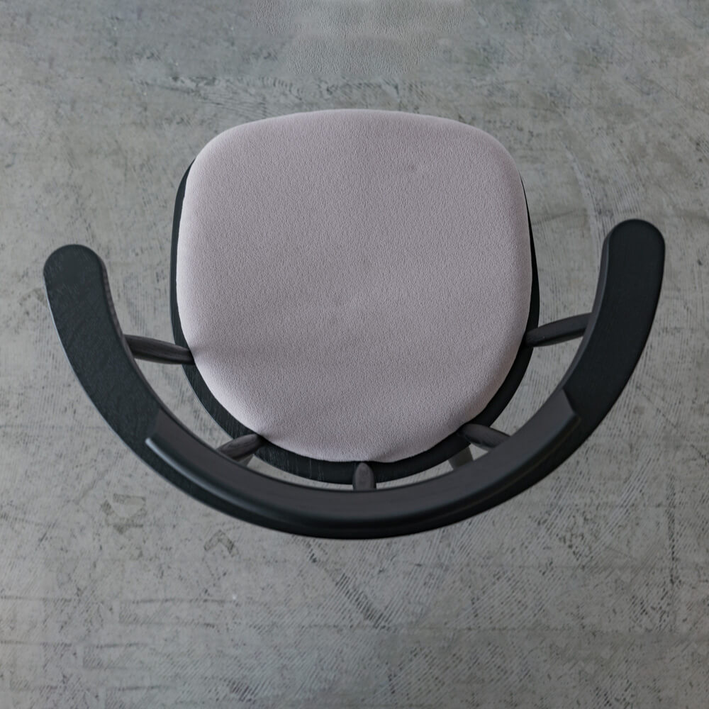 【現品SALE】ダイニングチェア 回転 DC341-0W RO-CG＋座クッションAF897（ナガノインテリア）