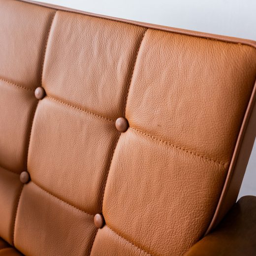 ［アップサイクル品］カリモク Kチェア（本革キャメル）