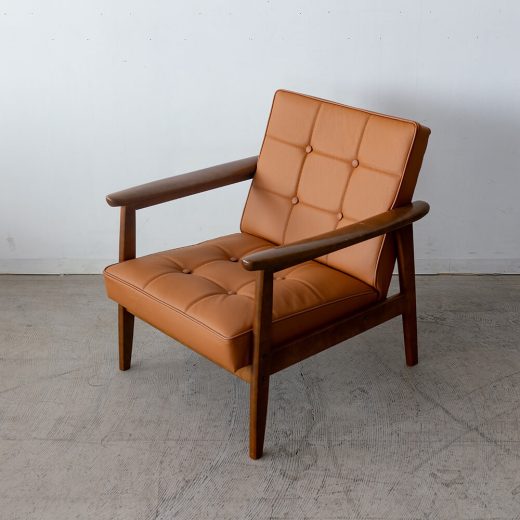 ［アップサイクル品］カリモク Kチェア（本革キャメル）