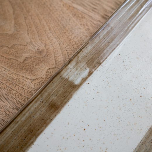 【WEB限定】三本線 楕円長皿 (茶色渕錆) -器市-