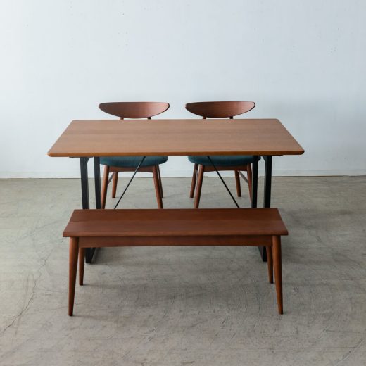 ［現品SALE］ダイニング4点セット DT601 ＋レヴィTEAKチェア＋レヴィTEAKベンチ