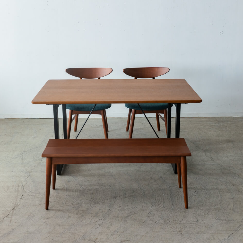 ［現品SALE］ダイニング4点セット DT601 ＋レヴィTEAKチェア＋レヴィTEAKベンチ