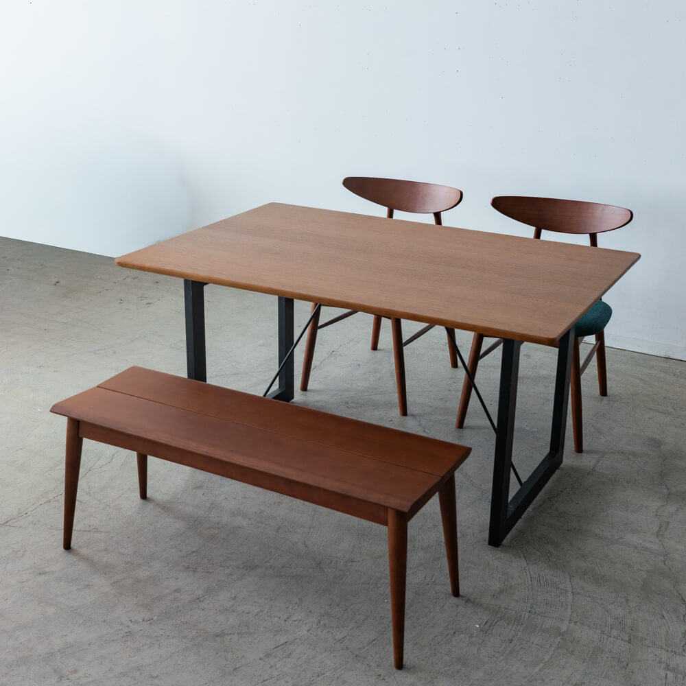 ［現品SALE］ダイニング4点セット DT601 ＋レヴィTEAKチェア＋レヴィTEAKベンチ